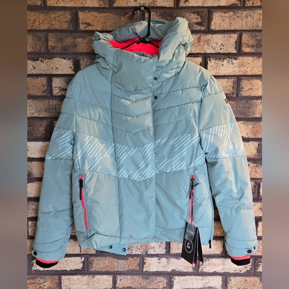Cc - NWT Killtec houndstooth logo puffer ski jacket - Picture 3 of 12